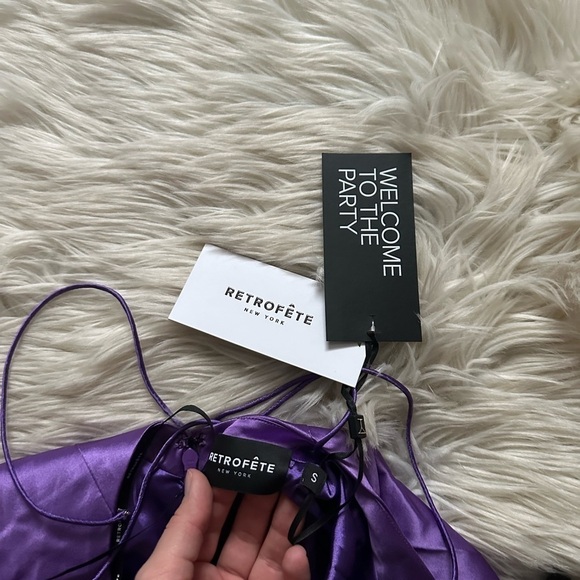 RETROFETE Lucinda Dress In Orchid Purple - Picture 7 of 9